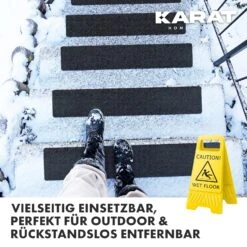 Antirutsch-Streifen Für Treppen | Nicu | Raue Oberfläche | Selbstklebend | 15er Set Inklusive Montageroller | Schwarz | 10 X 61 Cm 13 Antirutsch-Streifen Für Treppen | Nicu | Raue Oberfläche | Selbstklebend | 15er Set Inklusive Montageroller | Schwarz | 10 X 61 Cm -Floordirekt 4.Characteristics PVC Treppen Antirutschband