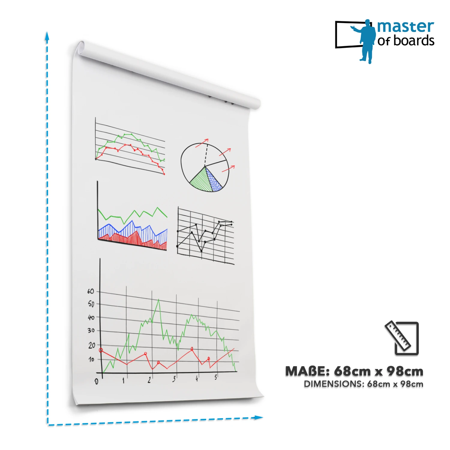 Flipchart Zubehör-Set | Master Of Boards | Grundausstattung Für Flipcharts | Mit Block, Markern & Magneten 7 Flipchart Zubehör-Set | Master Of Boards | Grundausstattung Für Flipcharts | Mit Block, Markern & Magneten – Bild 5