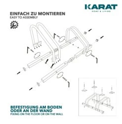 Fahrradständer Linus | Schwarz Oder Silber | Zur Boden- Oder Wandmontage | Verschiedene Größen 23 Fahrradständer Linus | Schwarz Oder Silber | Zur Boden- Oder Wandmontage | Verschiedene Größen -Floordirekt 5.Montage FahrradstandHS T039A BLACK UPDATE