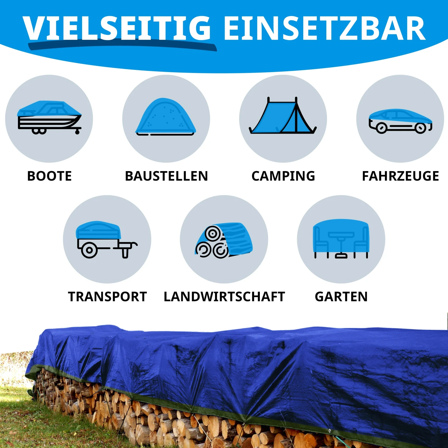 Abdeckplane | Extrem Reißfest | Zuverlässiger Schutz Für Vielseitige Einsätze | 180 G/m² 7 Abdeckplane | Extrem Reißfest | Zuverlässiger Schutz Für Vielseitige Einsätze | 180 G/m² – Bild 5