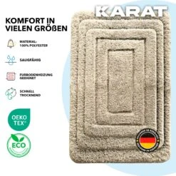 Badematte Atlantis | Reckteckig | Rutschhemmende Rückseite | In Verschiedenen Farben & Größen 26 Badematte Atlantis | Reckteckig | Rutschhemmende Rückseite | In Verschiedenen Farben & Größen -Floordirekt 5BadematteAtlantis 7.vielengroessen Beige