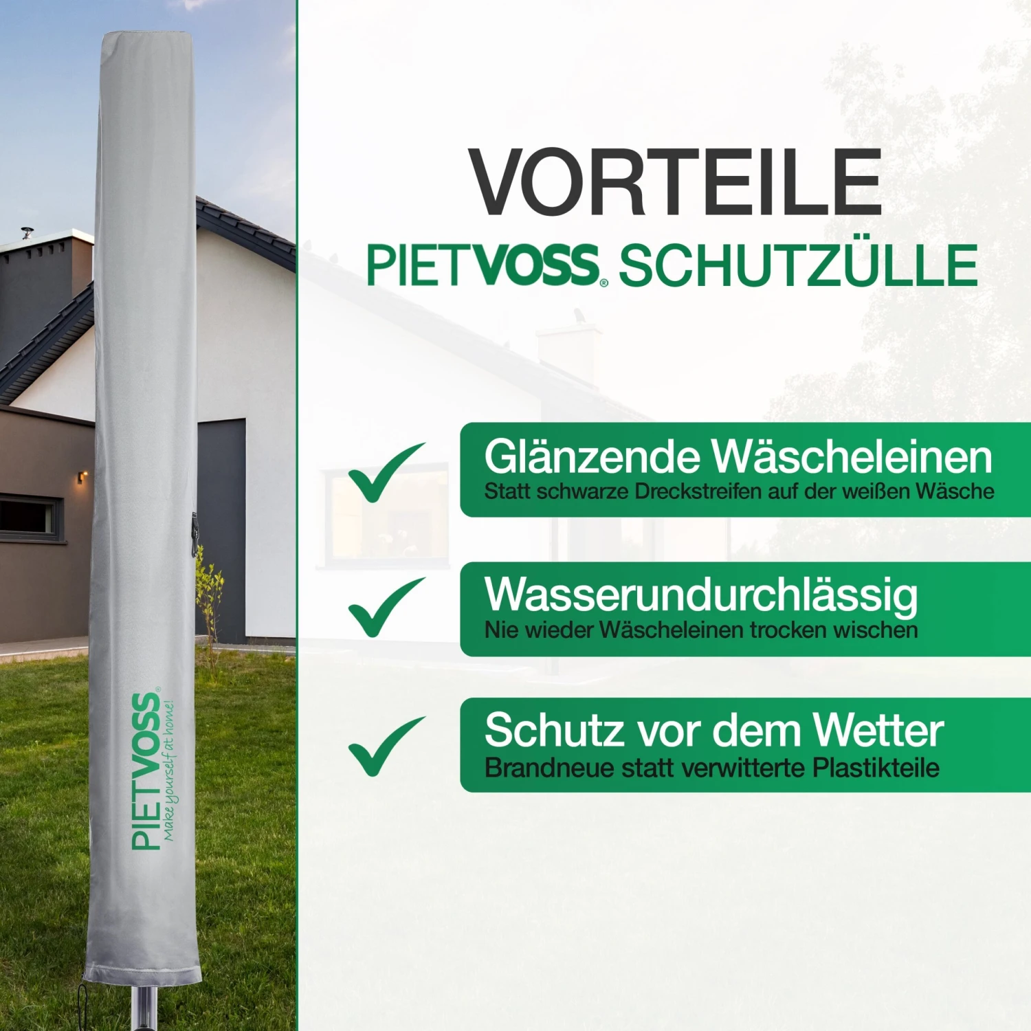 PIETVOSS Schutzhülle Für Sonnenschirm & Wäschespinnen | Aus Polyester | Inkl. Packtasche 7 PIETVOSS Schutzhülle Für Sonnenschirm & Wäschespinnen | Aus Polyester | Inkl. Packtasche – Bild 5