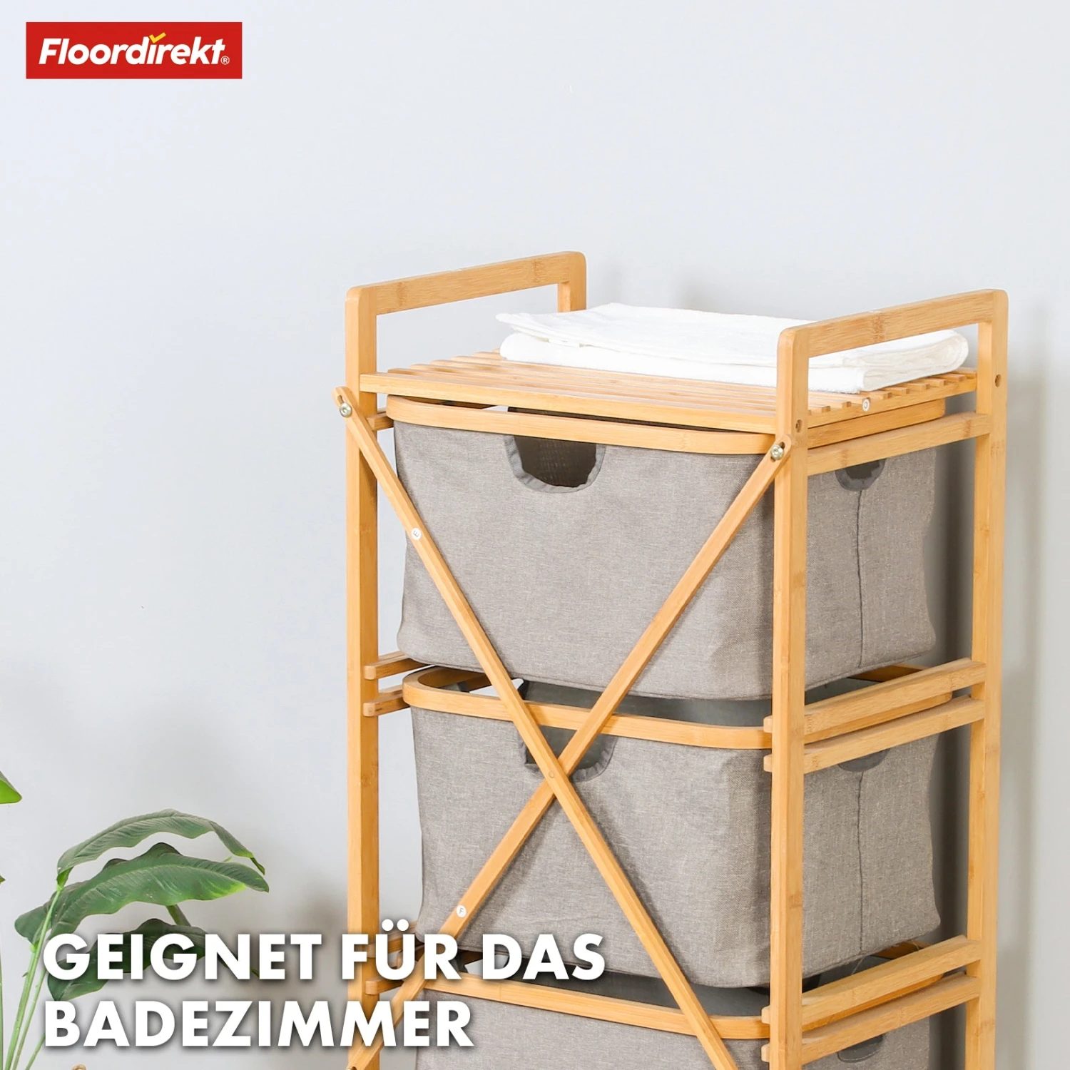 Bambus Wäschekorb | Missouri | Stilvoller, Nachhaltiger Wäschesortierer Mit 3 Fächern 5 Bambus Wäschekorb | Missouri | Stilvoller, Nachhaltiger Wäschesortierer Mit 3 Fächern – Bild 3