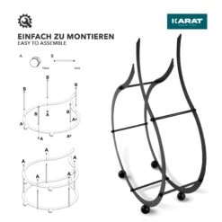 Kaminholzregal | Rhodos | 53 X 19 X 78 Cm 12 Kaminholzregal | Rhodos | 53 X 19 X 78 Cm -Floordirekt 6.Montieren Kaminholzregal