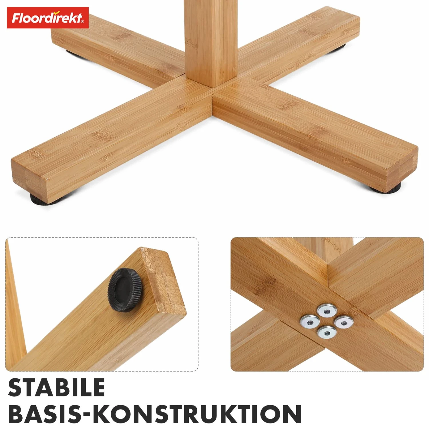 Bambus-Garderobenständer | Oregon | 12 Haken, Platzsparendes Design, Umweltfreundlich 7 Bambus-Garderobenständer | Oregon | 12 Haken, Platzsparendes Design, Umweltfreundlich – Bild 5