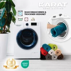 Badematte Atlantis | Reckteckig | Rutschhemmende Rückseite | In Verschiedenen Farben & Größen 27 Badematte Atlantis | Reckteckig | Rutschhemmende Rückseite | In Verschiedenen Farben & Größen -Floordirekt 6BadematteAtlantis 6.waschbar Beige