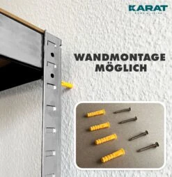 Schwerlastregal Lakota | 2er Set | Traglast Bis 875 Kg | Individuell Einsetzbar | Verschiedene Größen Und Farben 27 Schwerlastregal Lakota | 2er Set | Traglast Bis 875 Kg | Individuell Einsetzbar | Verschiedene Größen Und Farben -Floordirekt 6Schwerlastregal2erSet 7.wandmontage VERZINKT