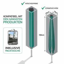 PIETVOSS Schutzhülle Für Sonnenschirm & Wäschespinnen | Aus Polyester | Inkl. Packtasche 13 PIETVOSS Schutzhülle Für Sonnenschirm & Wäschespinnen | Aus Polyester | Inkl. Packtasche -Floordirekt 6 korrigiert