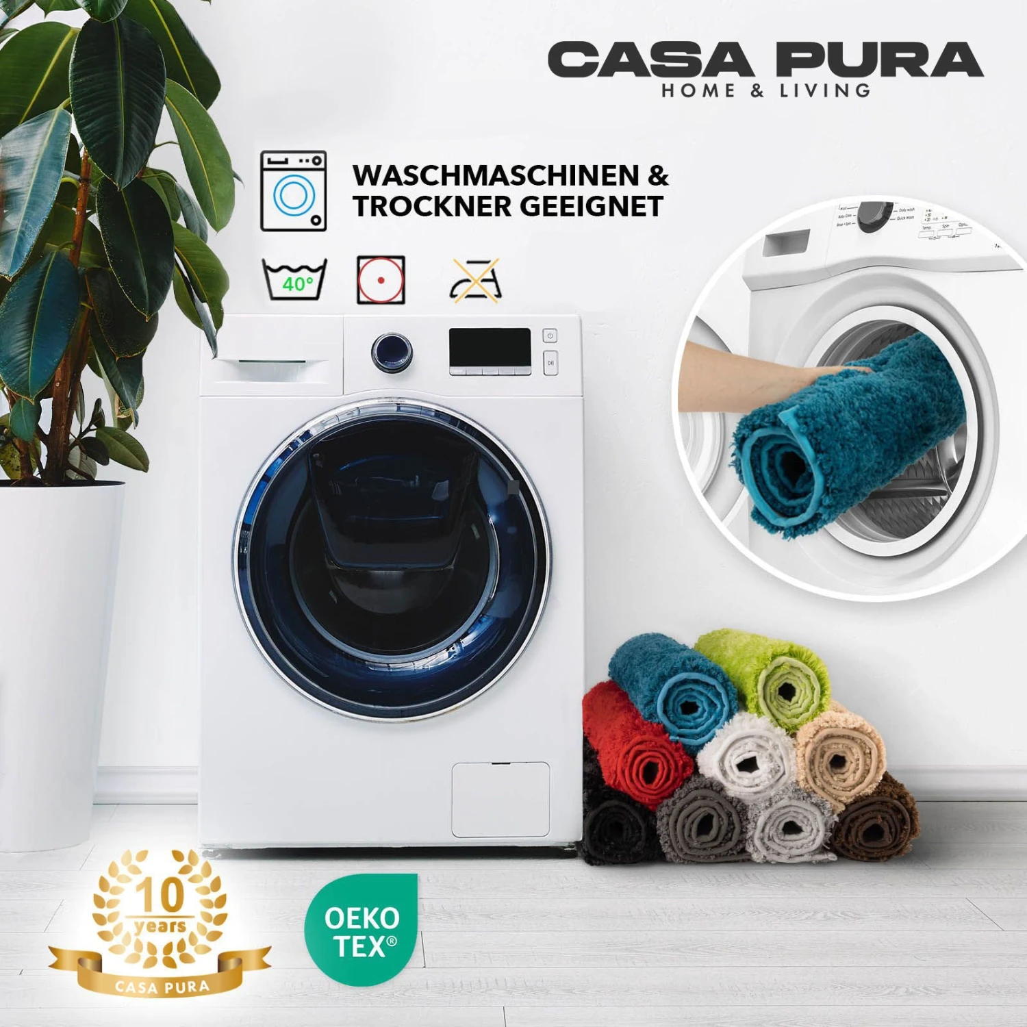 Badematten Sky | Badteppich In Eckig & Rund | Rutschhemmende Rückseite 4 Badematten Sky | Badteppich In Eckig & Rund | Rutschhemmende Rückseite – Bild 2