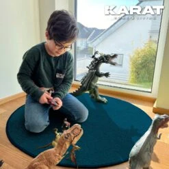 Kinderteppich | Crocodile | Rund | Für Mädchen Und Jungen | Einfarbig 29 Kinderteppich | Crocodile | Rund | Für Mädchen Und Jungen | Einfarbig -Floordirekt 8KinderspielteppichKrokodil 2.Mainimage Blau