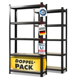 Schwerlastregal Lakota | 2er Set | Traglast Bis 875 Kg | Individuell Einsetzbar | Verschiedene Größen Und Farben 29 Schwerlastregal Lakota | 2er Set | Traglast Bis 875 Kg | Individuell Einsetzbar | Verschiedene Größen Und Farben -Floordirekt 8Schwerlastregal2erSet 1.Mainimage SCHWARZ ohnemarke copy