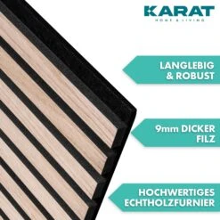 Akustikpaneele In Holzoptik | Zeitloses Design Für Eine Angenehme Raumakustik | Erhältlich In 3 Designs Und 2 Größen -Floordirekt Akustikpaneele60x60cm 20