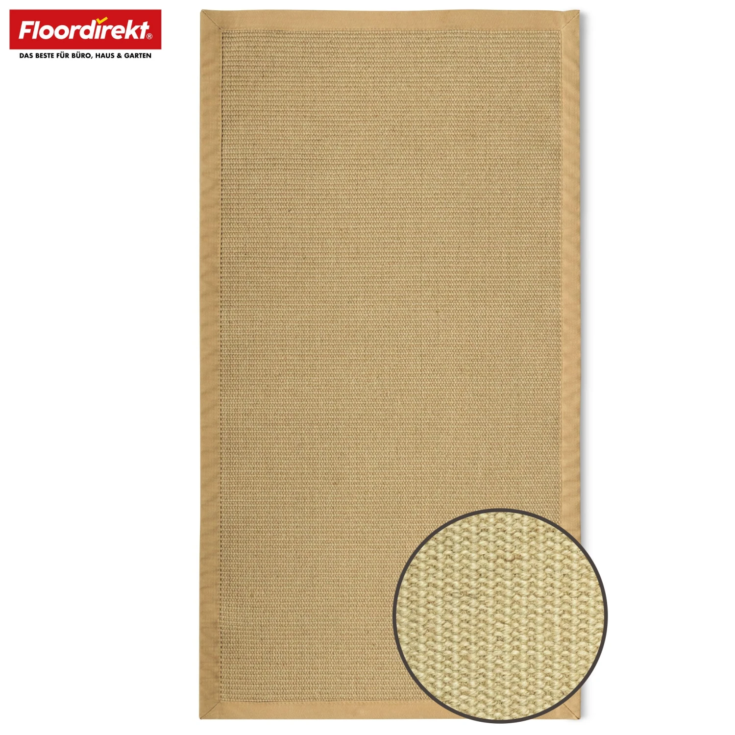 Jute-Teppich | Bombay | Mit Rutschhemmendem Rücken & Baumwollbordüre | In Vielen Größen 5 Jute-Teppich | Bombay | Mit Rutschhemmendem Rücken & Baumwollbordüre | In Vielen Größen – Bild 3