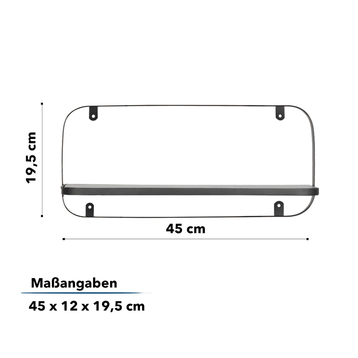 Wandregal Amy | Schwarz | Individuell Einsetzbar 6 Wandregal Amy | Schwarz | Individuell Einsetzbar – Bild 4
