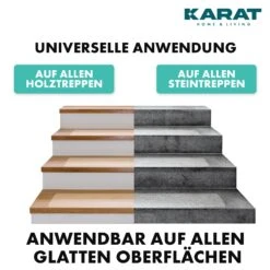 Antirutsch-Streifen Für Treppen | Henri | Strukturierte Oberfläche | Selbstklebend | 15er Set Inklusive Montageroller | Transparent | 10 X 60 Cm -Floordirekt AntiRutschStreifen 4.Universelle