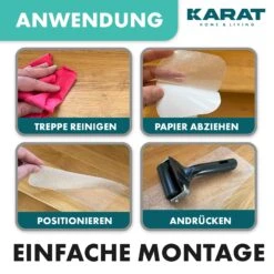 Antirutsch-Streifen Für Treppen | Henri | Strukturierte Oberfläche | Selbstklebend | 15er Set Inklusive Montageroller | Transparent | 10 X 60 Cm -Floordirekt AntiRutschStreifen 5.Andwendung