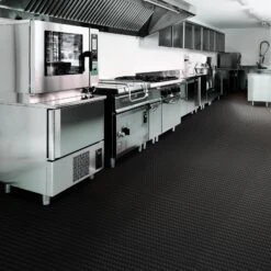 Antirutschmatten Multi-Grip | Antibakterielle Beschaffenheit | 13,5 Mm Stärke -Floordirekt Antirutschmatte Multi Grip Schwarz Industrie Kueche 2