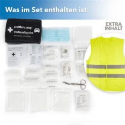 KFZ-Verbandtasche | Erste-Hilfe-Tasche | DIN 13164 | Mit Warnweste -Floordirekt Auto Verwandtasche gross DIN13164 2022 3