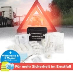 KFZ-Verbandtasche | Erste-Hilfe-Tasche | DIN 13164 | Mit Warnweste -Floordirekt Auto Verwandtasche gross DIN13164 2022 4