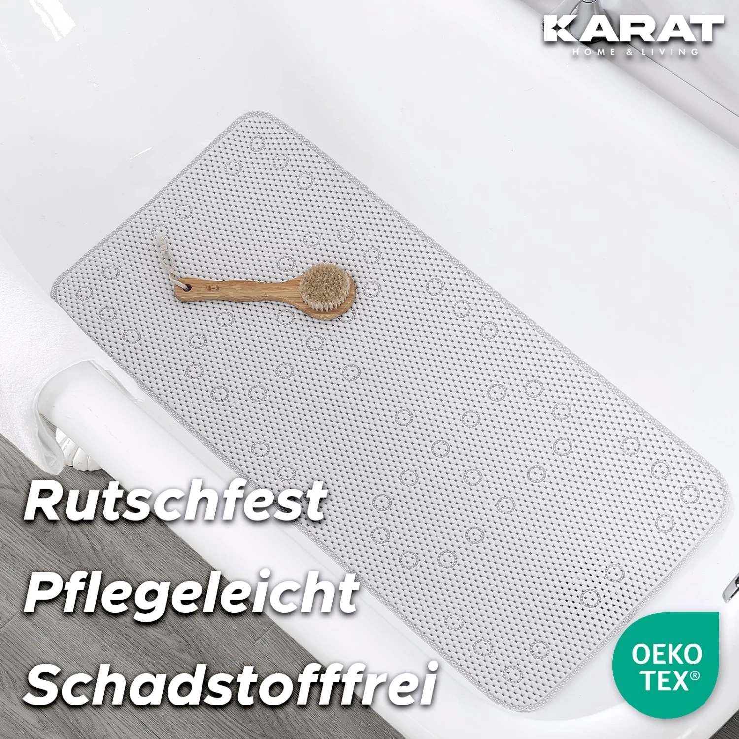 Badewannenmatte | Azure | Antirutsch Weichschaum Matte Mit Saugnäpfen | In Vier Farben Erhältlich 8 Badewannenmatte | Azure | Antirutsch Weichschaum Matte Mit Saugnäpfen | In Vier Farben Erhältlich – Bild 6