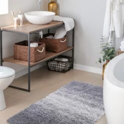 Badteppich Wave | Rutschsicher & Schnelltrocknend | 100% Polyester 25 Badteppich Wave | Rutschsicher & Schnelltrocknend | 100% Polyester -Floordirekt Badteppich Wave Grau 05