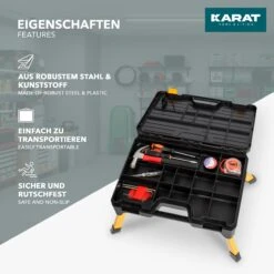 Klapptritt Barry | Kompakte, 1-stufige Trittleiter | Inkl. Integriertem Werkzeugkasten | Belastbar Bis 150 Kg | Einfach Zu Transportieren 14 Klapptritt Barry | Kompakte, 1-stufige Trittleiter | Inkl. Integriertem Werkzeugkasten | Belastbar Bis 150 Kg | Einfach Zu Transportieren -Floordirekt Barry 5 Features