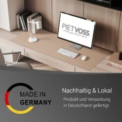 PIETVOSS Schreibtischunterlage Aus Recyceltem Leder | Unterlagenmatte Für Den Schreibtisch | Ökotex-zertifiziert | Verschiedene Farben Und Größen 33 PIETVOSS Schreibtischunterlage Aus Recyceltem Leder | Unterlagenmatte Für Den Schreibtisch | Ökotex-zertifiziert | Verschiedene Farben Und Größen -Floordirekt Beige 100x40 0004 9