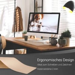 PIETVOSS Schreibtischunterlage Aus Recyceltem Leder | Unterlagenmatte Für Den Schreibtisch | Ökotex-zertifiziert | Verschiedene Farben Und Größen 36 PIETVOSS Schreibtischunterlage Aus Recyceltem Leder | Unterlagenmatte Für Den Schreibtisch | Ökotex-zertifiziert | Verschiedene Farben Und Größen -Floordirekt Beige 100x40 0006 007