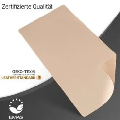 PIETVOSS Schreibtischunterlage Aus Recyceltem Leder | Unterlagenmatte Für Den Schreibtisch | Ökotex-zertifiziert | Verschiedene Farben Und Größen 37 PIETVOSS Schreibtischunterlage Aus Recyceltem Leder | Unterlagenmatte Für Den Schreibtisch | Ökotex-zertifiziert | Verschiedene Farben Und Größen -Floordirekt Beige 100x40 0008 004