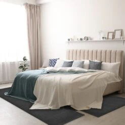 Velours-Bettumrandung | Dynasty | 3-teilig | Raumklimaregulierende Teppich-LĂ€ufer