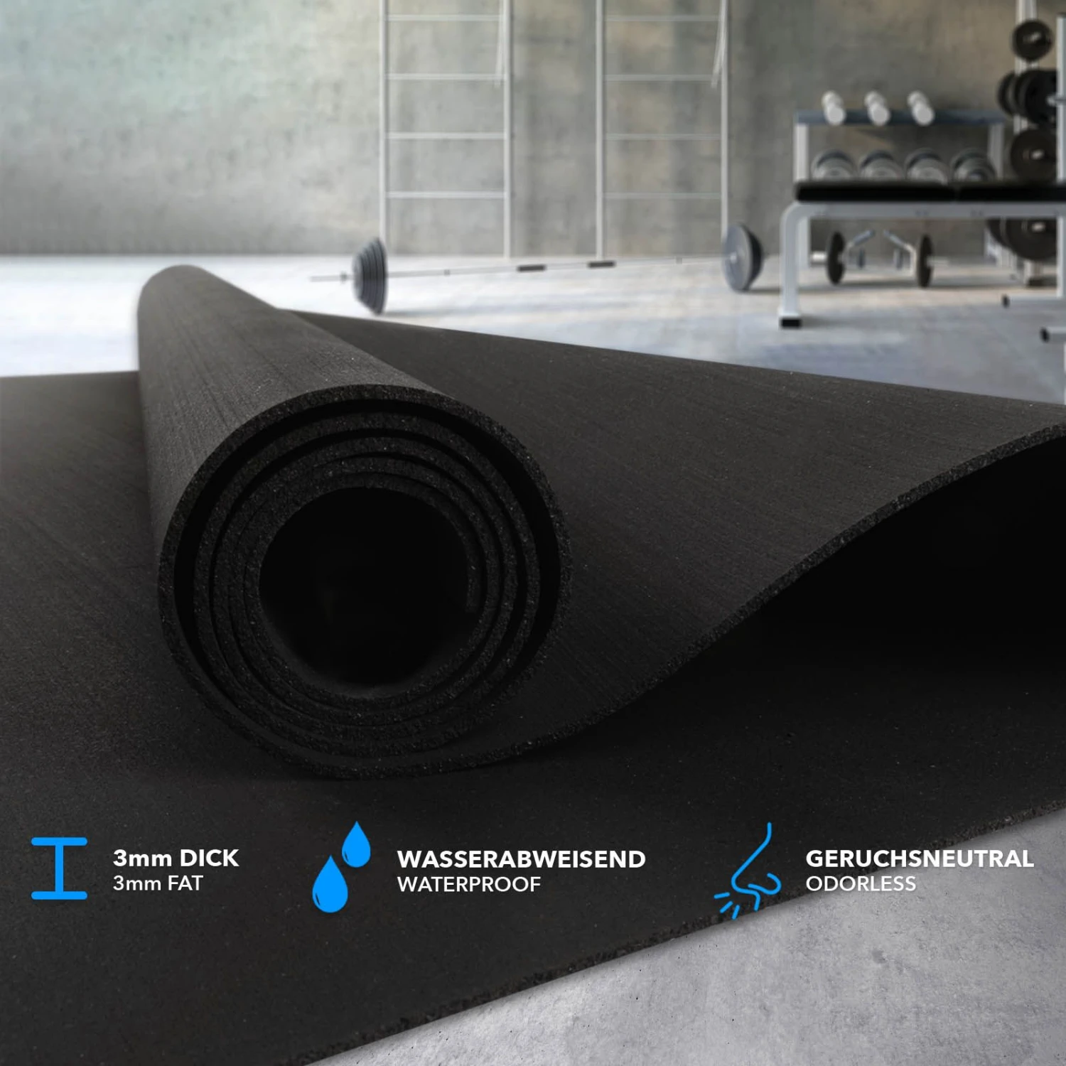 Unterlegmatte Für Fitnessgeräte | Fit Pro | 90 X 200 Cm 8 Unterlegmatte Für Fitnessgeräte | Fit Pro | 90 X 200 Cm – Bild 6