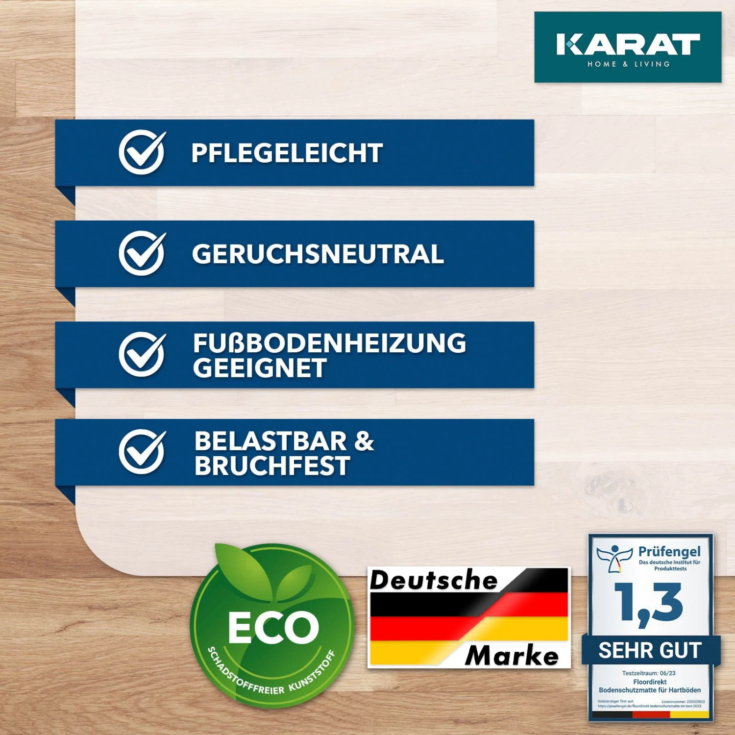 Bodenschutzmatten Für Hartböden Aus Polypropylen | Halbtransparent 5 Bodenschutzmatten Für Hartböden Aus Polypropylen | Halbtransparent – Bild 3