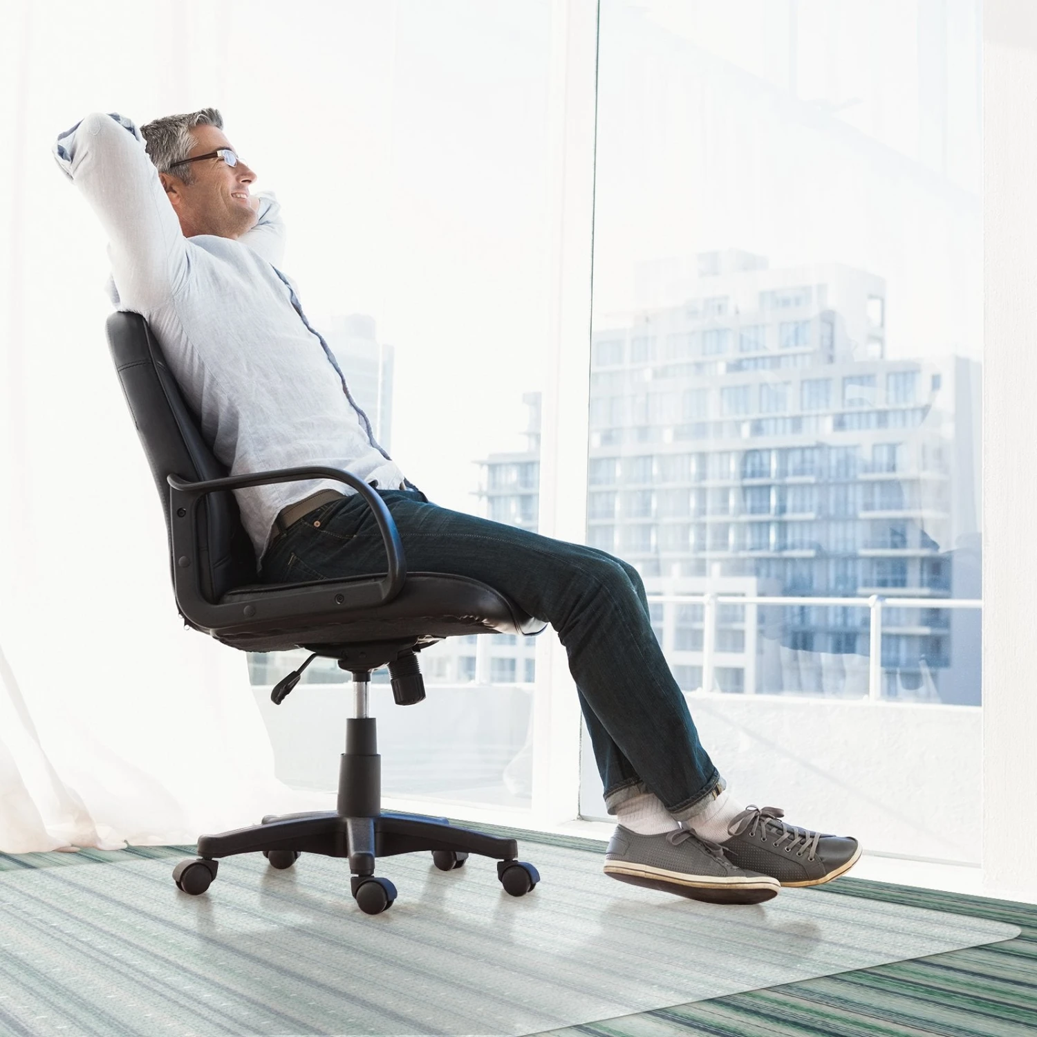 Teppich-Bodenschutzmatte | Halbtransparent | Polypropylen 3 Teppich-Bodenschutzmatte | Halbtransparent | Polypropylen – Bild 2