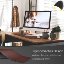 PIETVOSS Schreibtischunterlage Aus Recyceltem Leder | Unterlagenmatte Für Den Schreibtisch | Ökotex-zertifiziert | Verschiedene Farben Und Größen 27 PIETVOSS Schreibtischunterlage Aus Recyceltem Leder | Unterlagenmatte Für Den Schreibtisch | Ökotex-zertifiziert | Verschiedene Farben Und Größen -Floordirekt Braun 100x40 0004 7