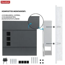 Briefkasten | Jules | Anthrazitfarbener Wandbriefkasten Mit Sichtfenstern Und Zeitungsfach 14 Briefkasten | Jules | Anthrazitfarbener Wandbriefkasten Mit Sichtfenstern Und Zeitungsfach -Floordirekt Briefkasten 5.Jules