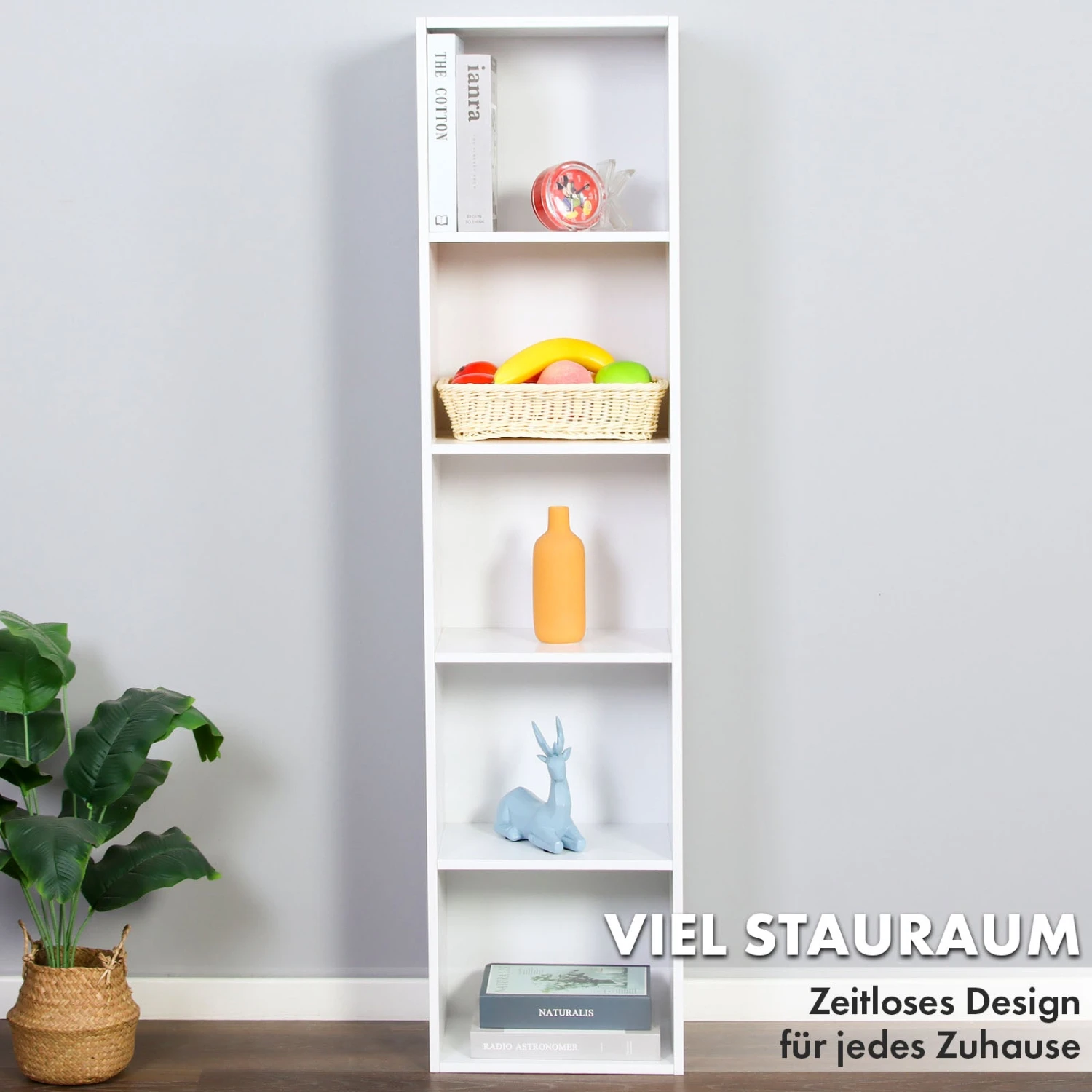 Bücherregal | Alaska | Weißer MDF-Bücherschrank Mit 4 Oder 5 Ebenen | Schlank, Modern & Platzsparend 14 Bücherregal | Alaska | Weißer MDF-Bücherschrank Mit 4 Oder 5 Ebenen | Schlank, Modern & Platzsparend – Bild 12