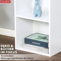 Bücherregal | Alaska | Weißer MDF-Bücherschrank Mit 4 Oder 5 Ebenen | Schlank, Modern & Platzsparend 31 Bücherregal | Alaska | Weißer MDF-Bücherschrank Mit 4 Oder 5 Ebenen | Schlank, Modern & Platzsparend -Floordirekt BuecherregalAlaska 14