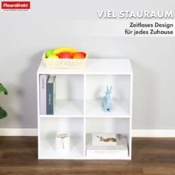 Bücherregal | California | Modernes, Platzsparendes MDF-Regal Mit Anti-Kipp-Sicherung In Weiß 4-8 Offene Fächer 25 Bücherregal | California | Modernes, Platzsparendes MDF-Regal Mit Anti-Kipp-Sicherung In Weiß 4-8 Offene Fächer -Floordirekt BuecherregalCalifornia 4