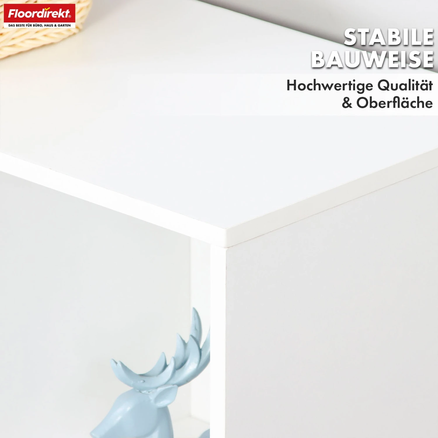 Bücherregal | California | Modernes, Platzsparendes MDF-Regal Mit Anti-Kipp-Sicherung In Weiß 4-8 Offene Fächer 7 Bücherregal | California | Modernes, Platzsparendes MDF-Regal Mit Anti-Kipp-Sicherung In Weiß 4-8 Offene Fächer – Bild 5