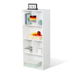 Bücherregal | California | Modernes, Platzsparendes MDF-Regal Mit Anti-Kipp-Sicherung In Weiß 4-8 Offene Fächer 30 Bücherregal | California | Modernes, Platzsparendes MDF-Regal Mit Anti-Kipp-Sicherung In Weiß 4-8 Offene Fächer -Floordirekt BuecherregalCalifornia 9
