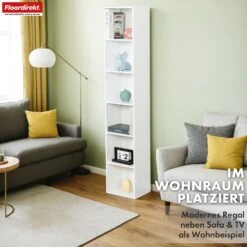 Bücherregal | Delaware | Standregal Mit 6 Offenen Ablagen, Platzsparend & Modern 17 Bücherregal | Delaware | Standregal Mit 6 Offenen Ablagen, Platzsparend & Modern -Floordirekt BuecherregalDelaware 8