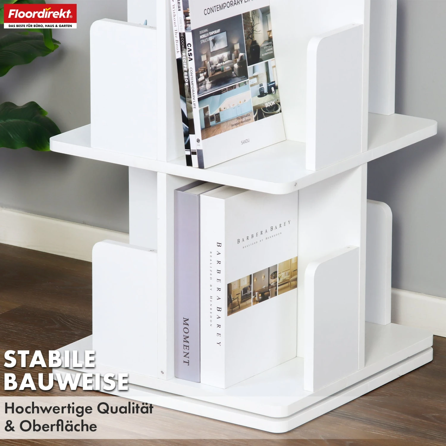 Bücherregal | Indiana | Drehregal Mit 3 Oder 4 Etagen | 360° Standregal Für Wohnzimmer, Büro & Schlafzimmer 15 Bücherregal | Indiana | Drehregal Mit 3 Oder 4 Etagen | 360° Standregal Für Wohnzimmer, Büro & Schlafzimmer – Bild 13