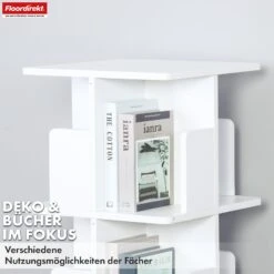 Bücherregal | Indiana | Drehregal Mit 3 Oder 4 Etagen | 360° Standregal Für Wohnzimmer, Büro & Schlafzimmer 31 Bücherregal | Indiana | Drehregal Mit 3 Oder 4 Etagen | 360° Standregal Für Wohnzimmer, Büro & Schlafzimmer -Floordirekt BuecherregalIndiana 14
