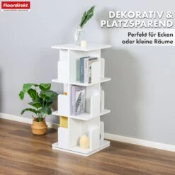 Bücherregal | Indiana | Drehregal Mit 3 Oder 4 Etagen | 360° Standregal Für Wohnzimmer, Büro & Schlafzimmer 20 Bücherregal | Indiana | Drehregal Mit 3 Oder 4 Etagen | 360° Standregal Für Wohnzimmer, Büro & Schlafzimmer -Floordirekt BuecherregalIndiana 3