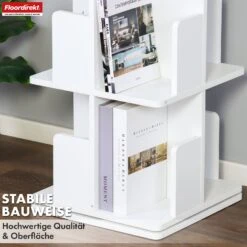 Bücherregal | Indiana | Drehregal Mit 3 Oder 4 Etagen | 360° Standregal Für Wohnzimmer, Büro & Schlafzimmer 22 Bücherregal | Indiana | Drehregal Mit 3 Oder 4 Etagen | 360° Standregal Für Wohnzimmer, Büro & Schlafzimmer -Floordirekt BuecherregalIndiana 5