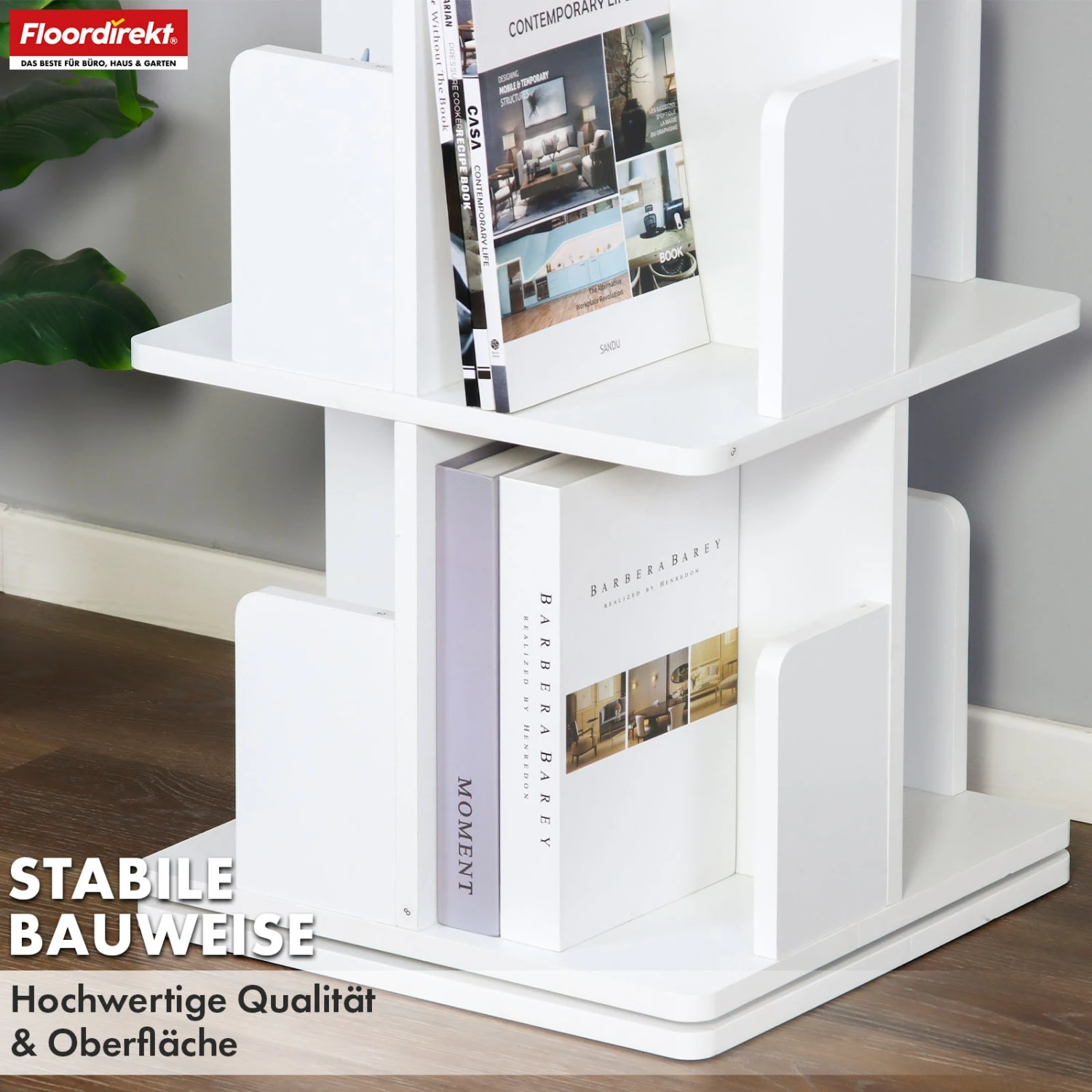 Bücherregal | Indiana | Drehregal Mit 3 Oder 4 Etagen | 360° Standregal Für Wohnzimmer, Büro & Schlafzimmer 7 Bücherregal | Indiana | Drehregal Mit 3 Oder 4 Etagen | 360° Standregal Für Wohnzimmer, Büro & Schlafzimmer – Bild 5