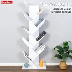 Bücherregal | Louisiana | Baumförmiges Standregal In Weiß Mit 5 Oder 9 Etagen Aus Holz 29 Bücherregal | Louisiana | Baumförmiges Standregal In Weiß Mit 5 Oder 9 Etagen Aus Holz -Floordirekt BuecherregalLouisiana 12