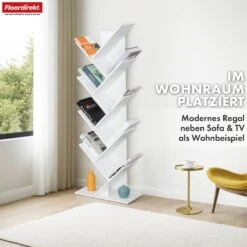 Bücherregal | Louisiana | Baumförmiges Standregal In Weiß Mit 5 Oder 9 Etagen Aus Holz 33 Bücherregal | Louisiana | Baumförmiges Standregal In Weiß Mit 5 Oder 9 Etagen Aus Holz -Floordirekt BuecherregalLouisiana 16