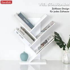 Bücherregal | Louisiana | Baumförmiges Standregal In Weiß Mit 5 Oder 9 Etagen Aus Holz 21 Bücherregal | Louisiana | Baumförmiges Standregal In Weiß Mit 5 Oder 9 Etagen Aus Holz -Floordirekt BuecherregalLouisiana 4