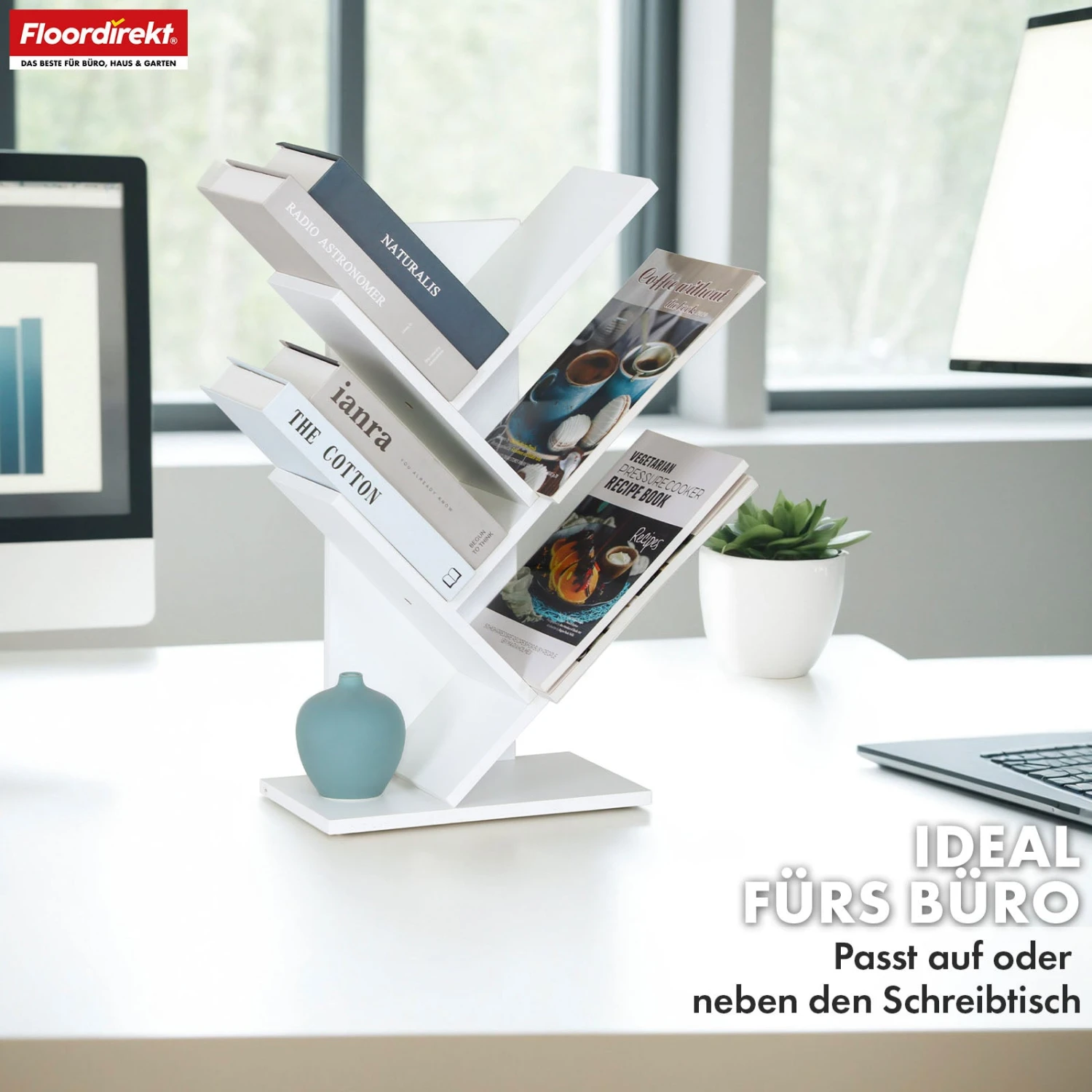 Bücherregal | Louisiana | Baumförmiges Standregal In Weiß Mit 5 Oder 9 Etagen Aus Holz 10 Bücherregal | Louisiana | Baumförmiges Standregal In Weiß Mit 5 Oder 9 Etagen Aus Holz – Bild 8